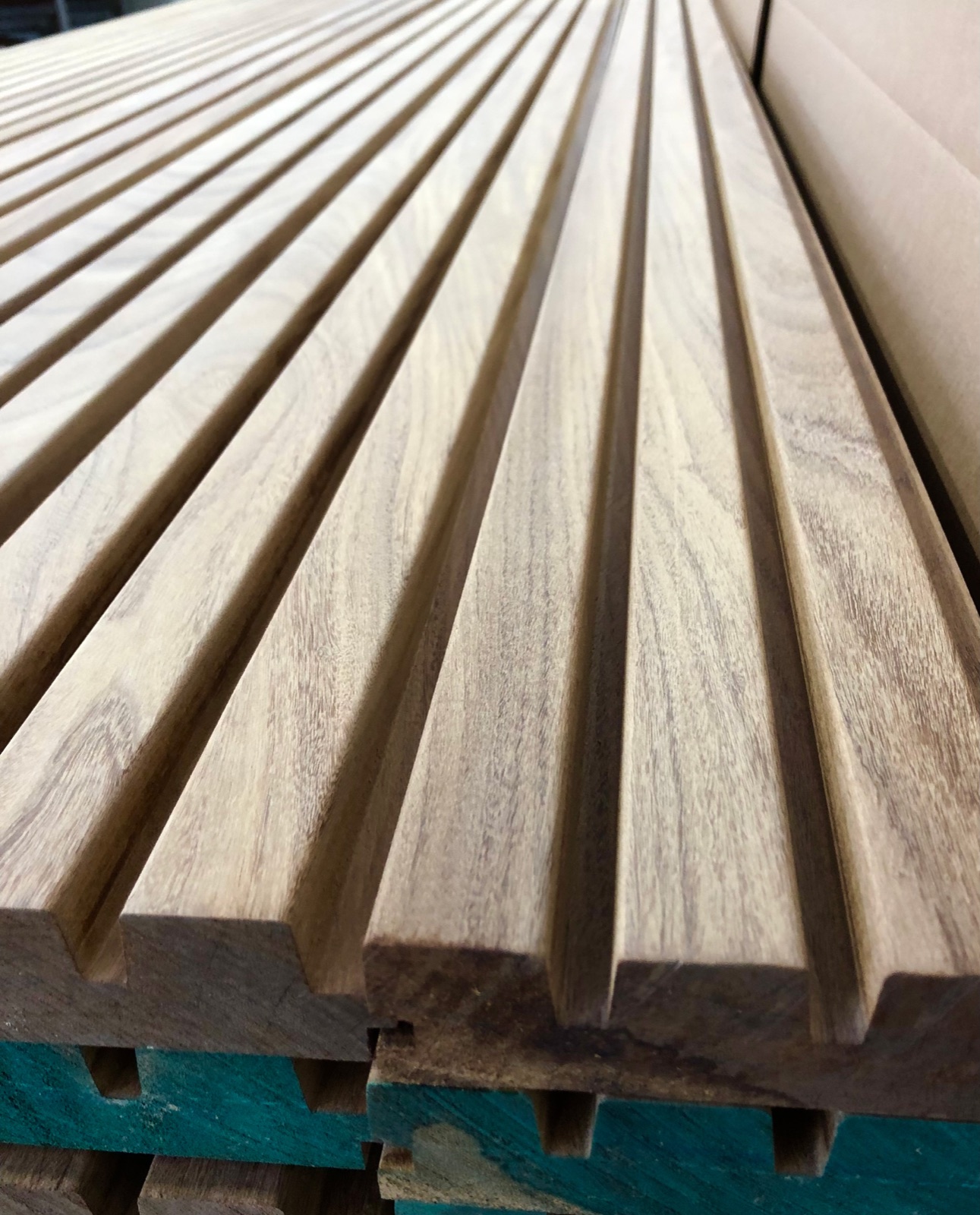 Fluted feature wall profile milled to specification